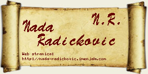 Nada Radičković vizit kartica